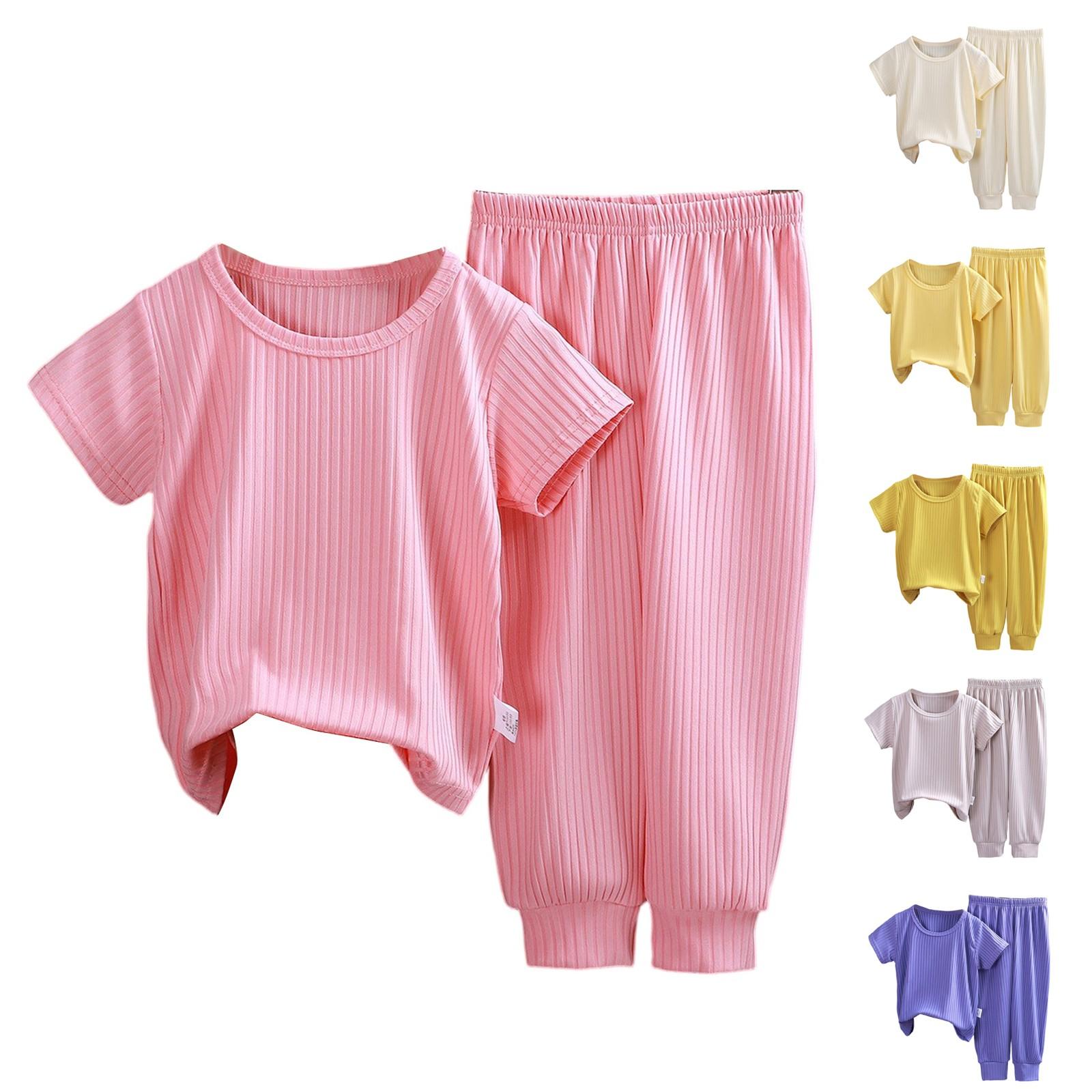 

Kids Solid Pajama Set - Unisex Sleepwear & Loungewear 100 бежевий