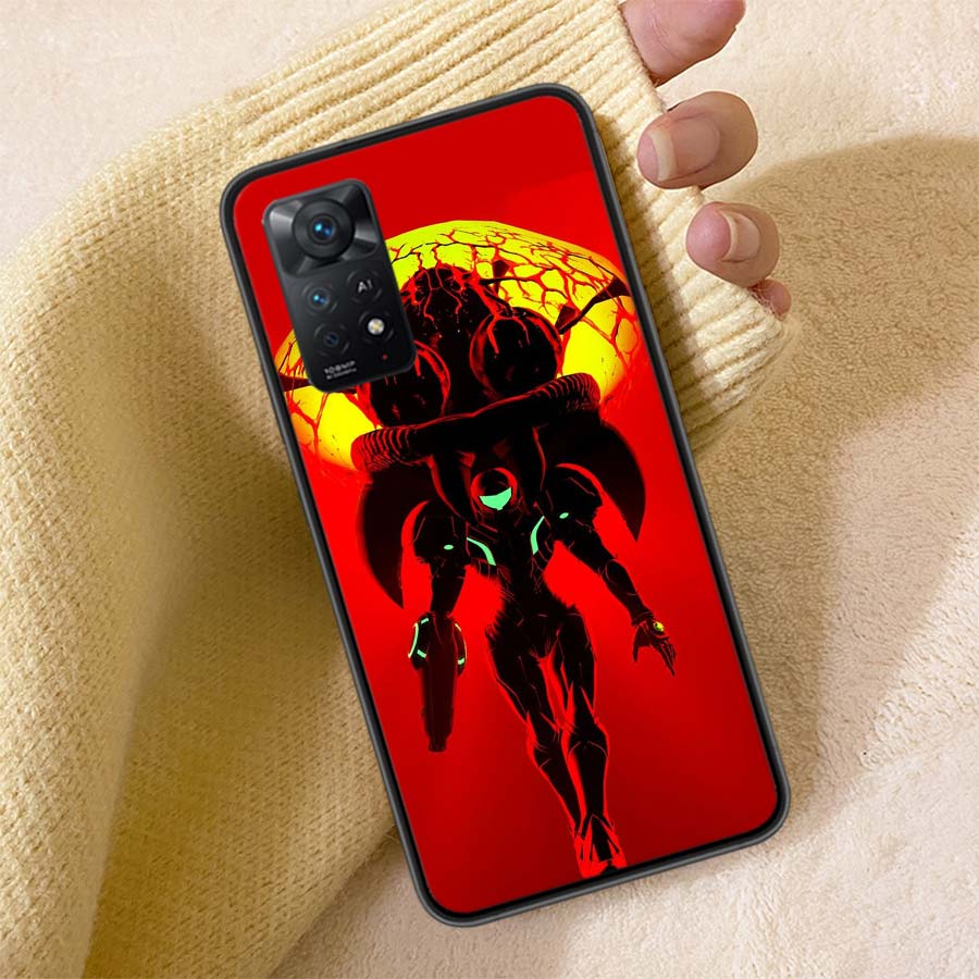 Game M-METROID Phone Case For Redmi Note 13 14 15 Pro Plus 12 13C 12C 15C 9 10 10C 9T 9C 9A TPU Soft Cover Clear Cell Cases Shoc