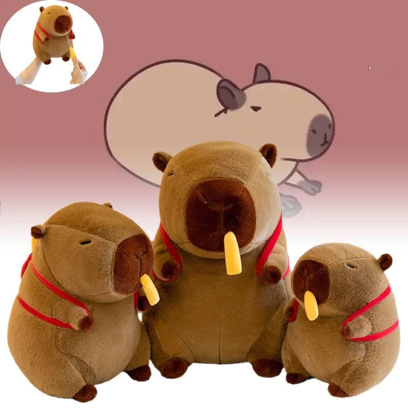 Plush Toys Capybara Cartoon Animals Doll Xmas Gifts Ornament Christmas Garnish