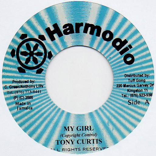 7inch Record TONY CURTIS - My Girl NONE Harmodio 2000 Jamaica Reggae, Ska & Dub Used