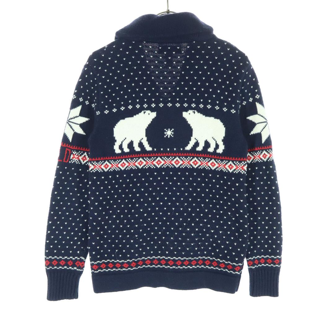 Polo Ralph Lauren Nordycki wzór Długi rękaw Szalowy kołnierz Dzianinowa kurtka 150 Dziecięca Używana