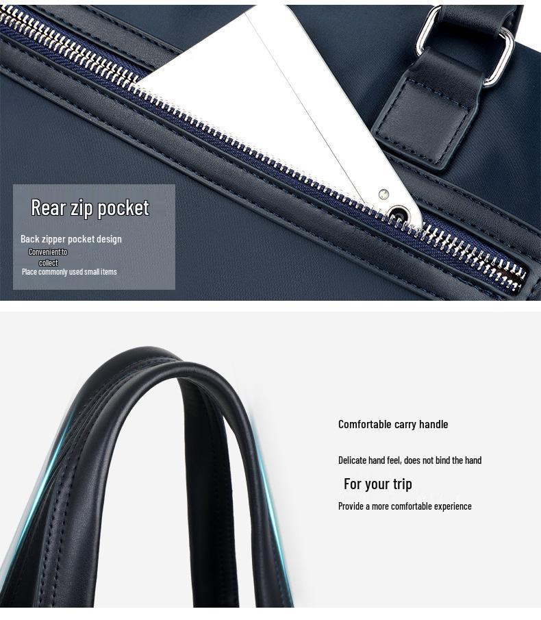 Men's Waterproof Oxford Conference Crossbody Briefcase