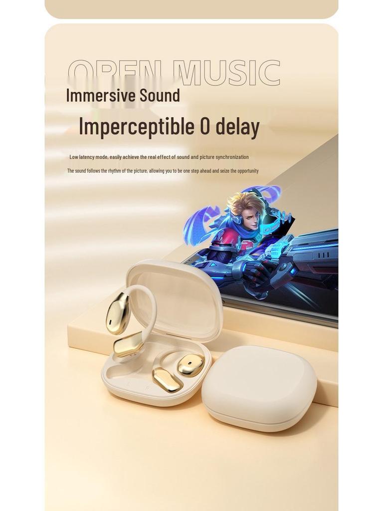 Multilingual AI Translation Bluetooth Earphones with Long Battery Life for Over-Ear Sports Use