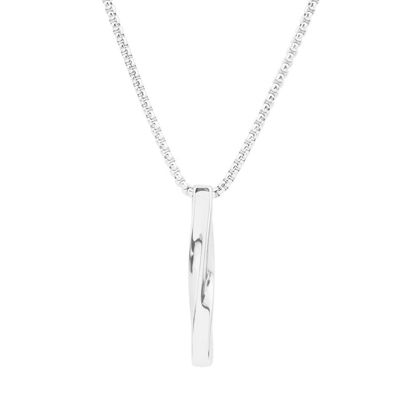 Titanium Steel Stainless Steel Square Bar Long Simple Unisex Fashion Necklace