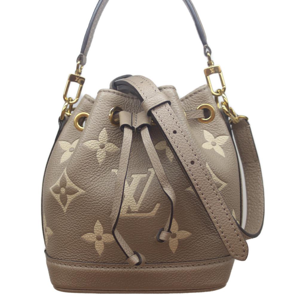 Louis Vuitton M46291 Tourtrell Szary, Kremowy Dwukolorowy Monogram En Plant Nano Noe Torba na ramię Monogram Ann Platt Używany