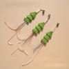 3pcs Green Christmas Tree Cat Toy Replaces Head Cat Teasing Stick Interactive Pet Toy