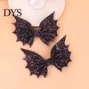Sparkly Hair Bows for Parties Halloween Bat Bow Clips Women Girls, Glitter Wing Hairpin Girls Ponytails And Braids, Cute Holiday Accessories
