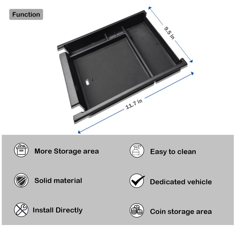 Center Console Organizer Tray For -2025 GMC Sierra/Chevy Silverado Armrest Box Car Storage Secondary Car Box ABS Accessories