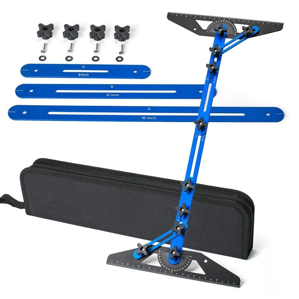 Adjustable Stair Tread Gauge Heavy Duty Stair Tread Layout Measuring Gauge Woodworking