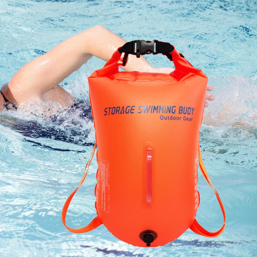 Schwimmboje Schwimmer und Drybag Gut sichtbar für Triathleten Rafting Rettungsschwimmer
