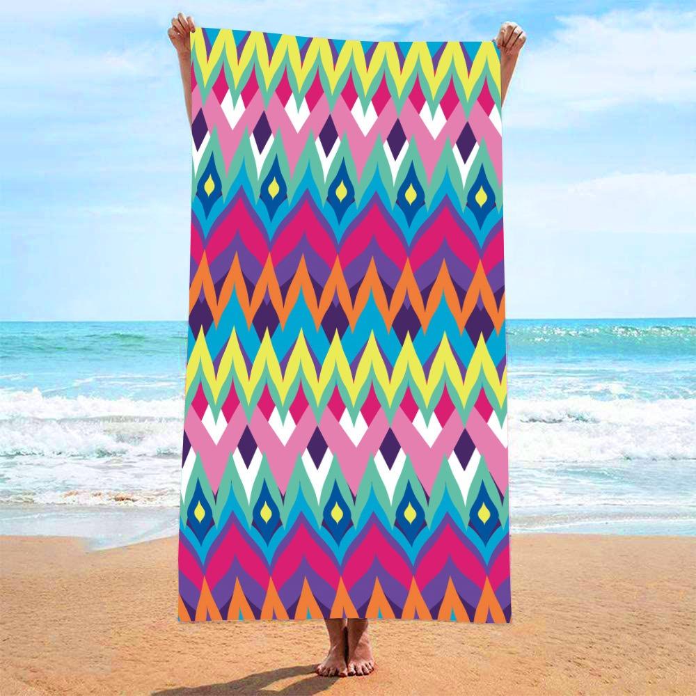 Large Ocean Scenery Beach Towel Polyester Quick Dry Sandproof Bath Towels Tropical Palm Tree Summer Outdoor Pool Travel Blanket