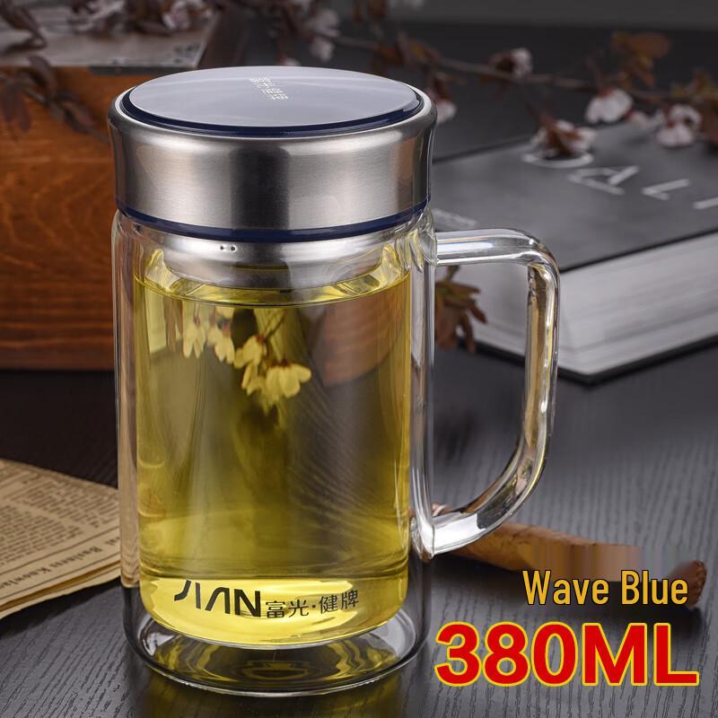 FUGUANG Haojue Double Wall Glass Office Mug X1501-BSPT