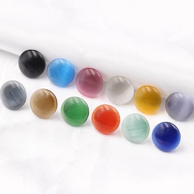 Opal Anti-Light Buckle Versatile Pearl Button Shirt Women'S Clothes Decorative Button Shirt Cardigan Seam-Free Button
