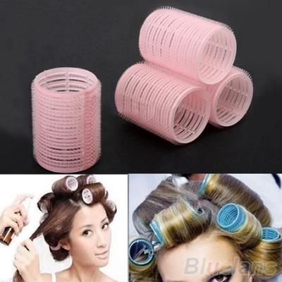 6 Pcs Random Color Same Size Hot Grip Cling Hair Styling Roller Curler Tool