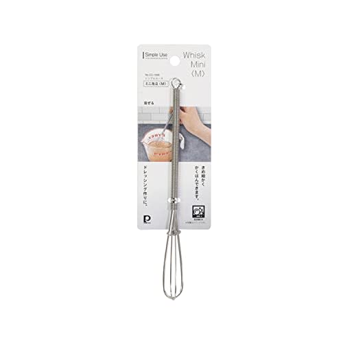 Pearl Metal Whisk, Mini Size, Medium Size, 18cm Long, All Stainless Steel, Dishwasher Safe, Simple Use, CC-1696