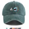 A Humorous And Stylish Animated Print Baseball Cap in Modern Sports Style This Black Papa Trucker Hat Features a Vintage Curv