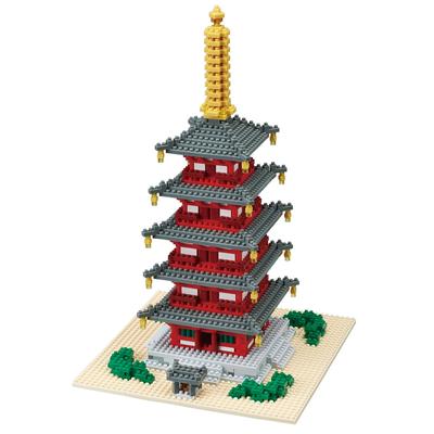 Kawada Nanoblock Pagoda Deluxe Edition Pětipatrová NB-031