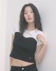 HAVISM Bustier S/S Tee(White/Black)