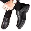 PLOVER Men's Fleece-Lined Leather Business Casual Shoes - Thick Sole