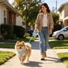 Retractable Dog Leash Heavy Duty 16Ft Tape Leash Tangle-Free Leash with One-Button Control Comfortable Handle for Small Medium Dogs