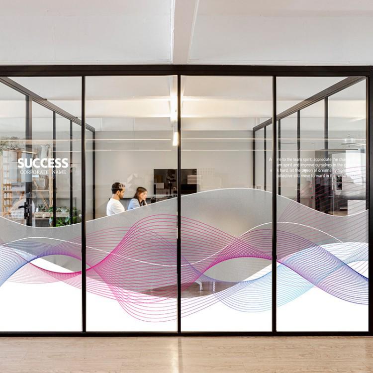 Double-Sided Frosted Glass Sticker for Office Doors – Simple, Static, Transparent Partition Film. 0x0 cm
