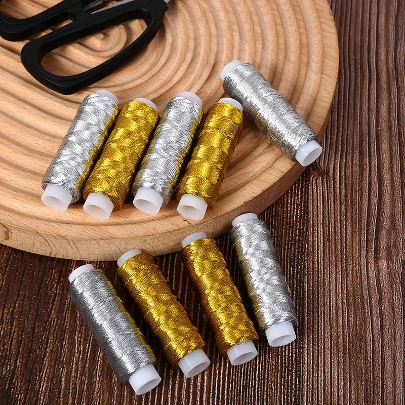 1/2/3PCS Gold And Silver Thread Shiny Hand Sewing Machine Gold Thread Sewing Thread DIY Patchwork Home Sewing Accessories