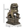 2Pcs Gold Fu Foo Dogs Lions Statues Feng Shui Man-made Jade Stone Buddha Dragon Sculpture Figurines Statue Home Decoration