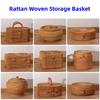 Creative Akifuji Woven Storage Basket Hand-held Rattan Sundry Tea Food Storage Box Kitchen Organizer and Storage Container