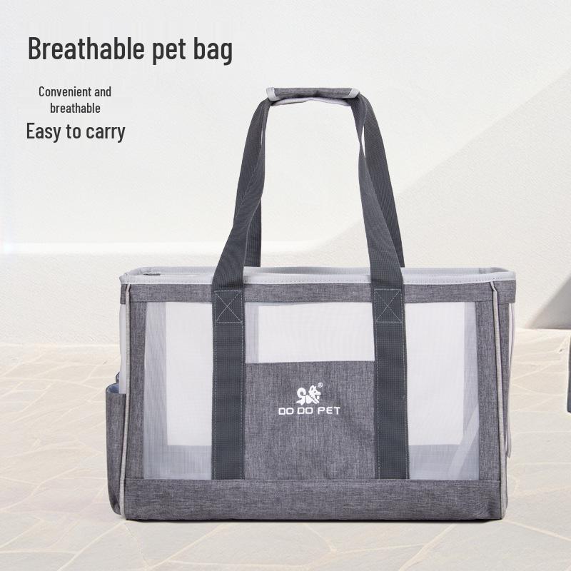 DODOPET Breathable Pet Outing Backpack for Cats & Dogs Small серый