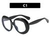  Vintage Round Spectacle Frame Women Luxury Oval Anti Blue Light Glasses Frame Retro Fashion Men Sunglasses