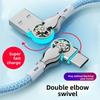 66W Rotation Phone Charging Cable Type C/micro USB Elbow Data Line  Phone Accessories