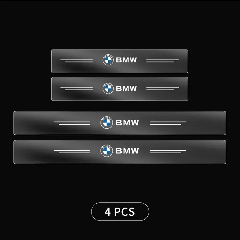 For BMW 4PC Car Threshold Sticker Scratch Resistant Transparent Film Protector For BMW E46 E85 E60 F10 E39 F30 E36 F20 E87 E90 E
