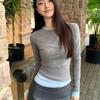 2025 Women's Retro Long-Sleeve Slim Fit Layered Look Top for Spring & Autumn