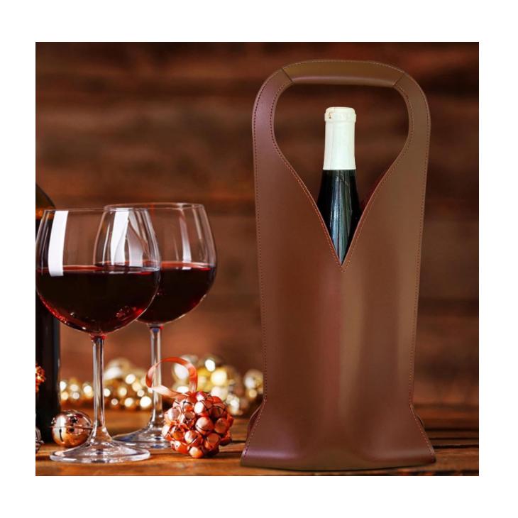 YY RTS Leather Wine Bottle Carrier Bag Elegant Bar Accessories for Wine Gifts for Wine Tote/Bottle Carrier/Bag