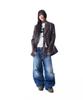 Aakam 3-Button Leather Blazer (Brown)