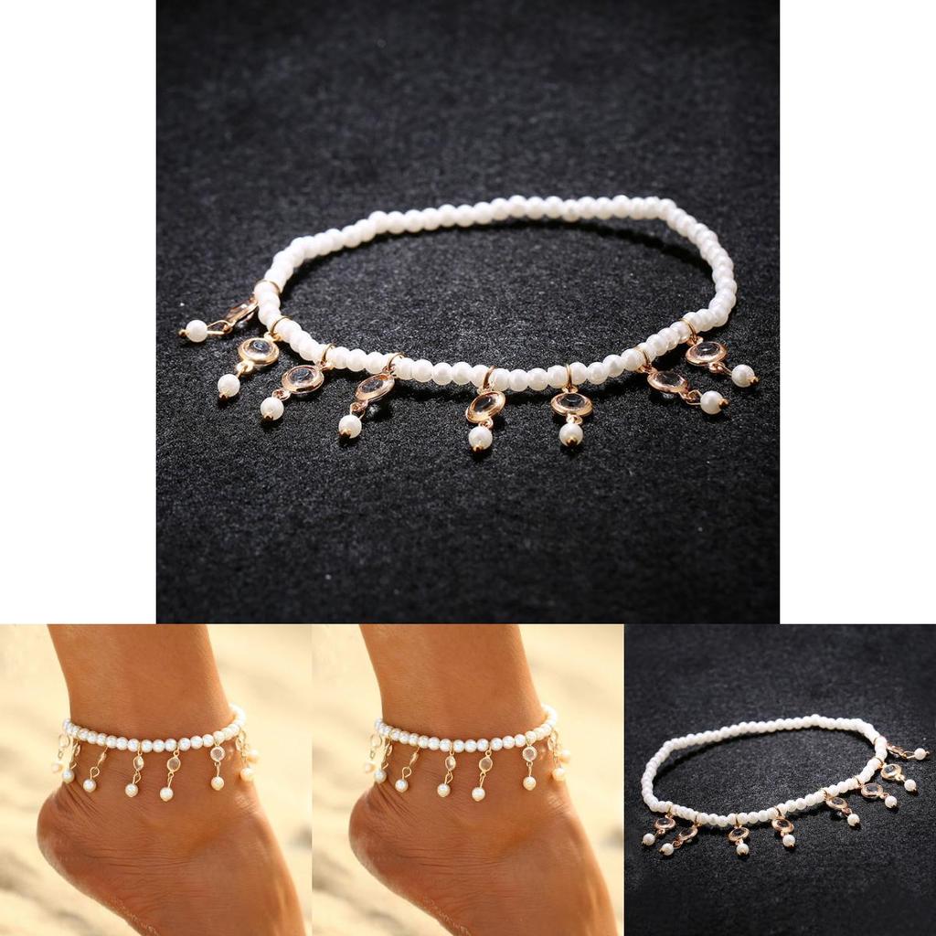 Minimalist Female Toe Chain With Adjustable Elastic Band For Beach Vacation