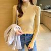 Women's Autumn/Winter Half-High Neck Knit Sweater, Long Sleeve, Versatile Chic Slimming Top