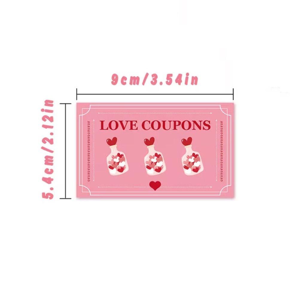 30PCS Pink Valentine's Day Scratch Cards DIY Couple Interactions Lucky Scratch Cards Surprise Gifts Romantic Reward Tickets