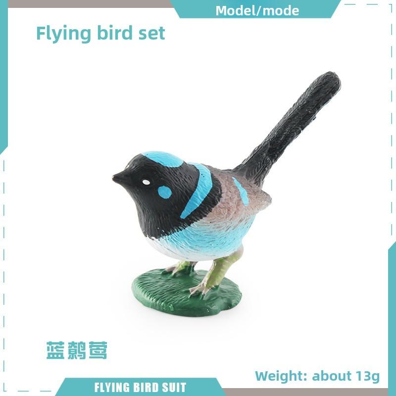 Pvc Bird Magpie Pigeon Model Set With Realistic Design For Nature Decor And Collectors