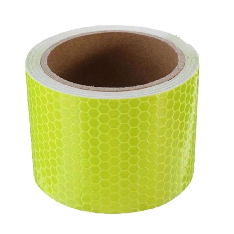 5см*3м Белая клейкая светоотражающая лента пленка автомобильная декоративная наклейка деталь A126-yellow