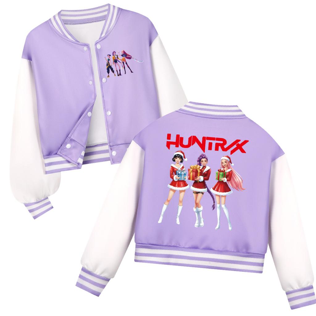 Children's Fashion Casual Long Sleeve Hooded Witch Group Printed Jacket