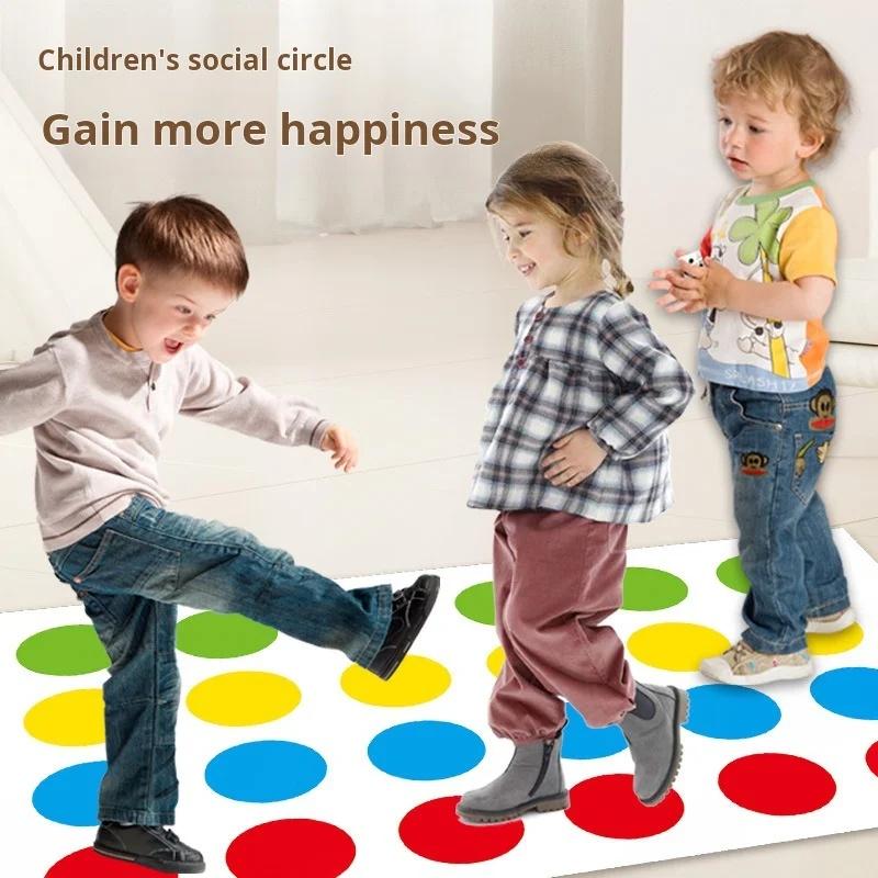 Family Party Twister Mat Game, Body Twisting Interactive Group Activity For Kids Adults, Indoor/Outdoor Sports Fun Toy