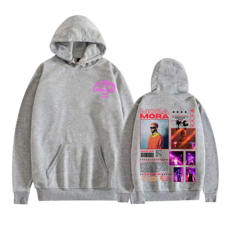 Rapper Mora Mirrodosis Album Tour 2025 Merch Hoodies Men's Clothing Retro High Street Sweatshirt Casual Fleece Bodywarmer Hoodie