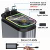 Retractable Car Charger Fast Charger USB+PD30W Power Adapter 4-in-1 Phone Charger With Roof Starlight For IOS Android Phones
