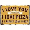 Retro Metal Tin Sign 8x12 Funny Pizza Lover Wall Art Home Decor