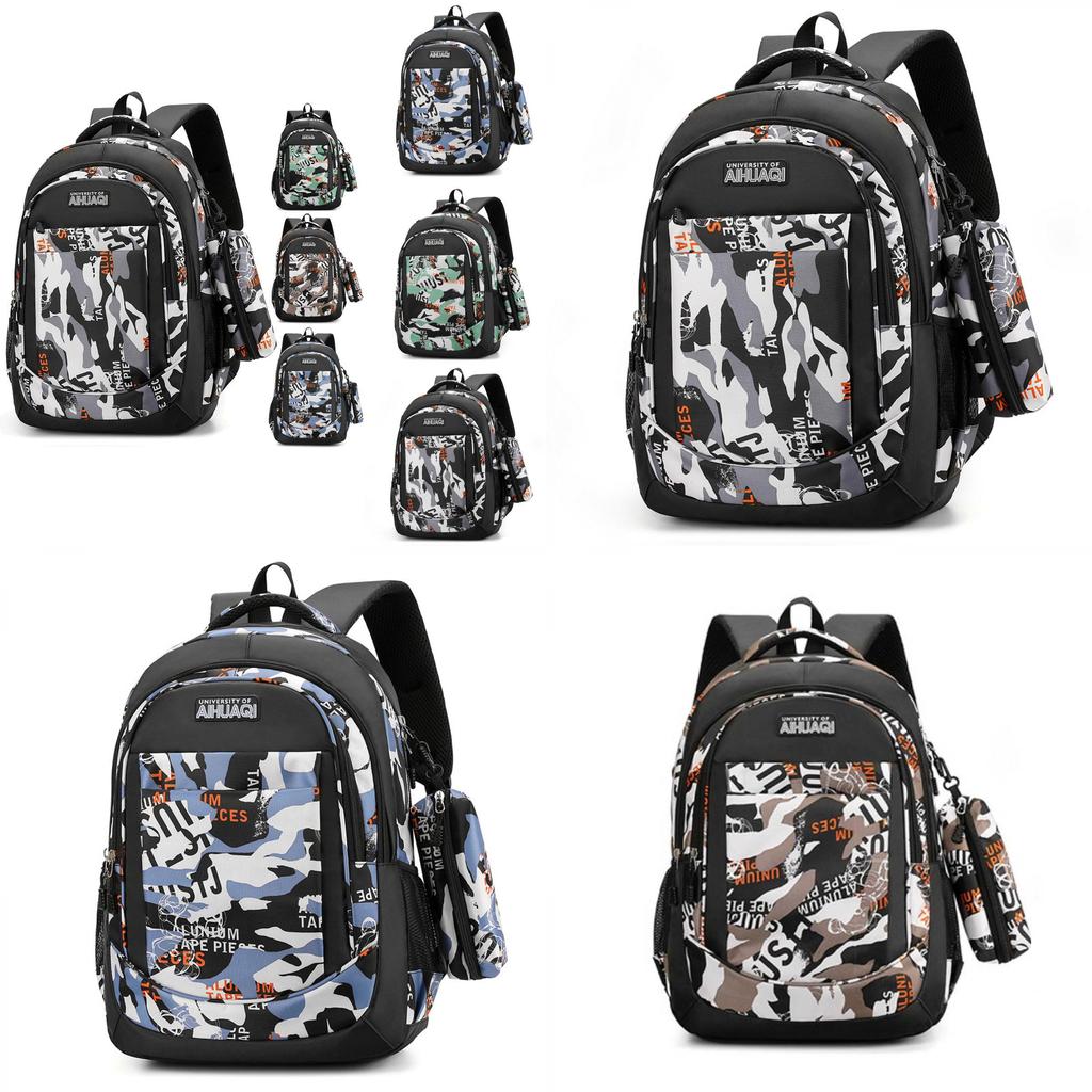 Oxford Fabric Student Backpack With Breathable Design For High School And College Use