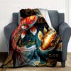 Koi Fish Flannel Blanket Throw Blanket Soft Warm Sofa Bed Camping Car Home Decor Unique Christmas Gift C9302675