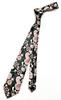 [HANG OVER] Men's Rose Tie - Floral Pattern Tie, Black, BusinessCasual, Stylish, Gift-ready, Silk-touch Polyester, 8cm Blade, tie2603-11