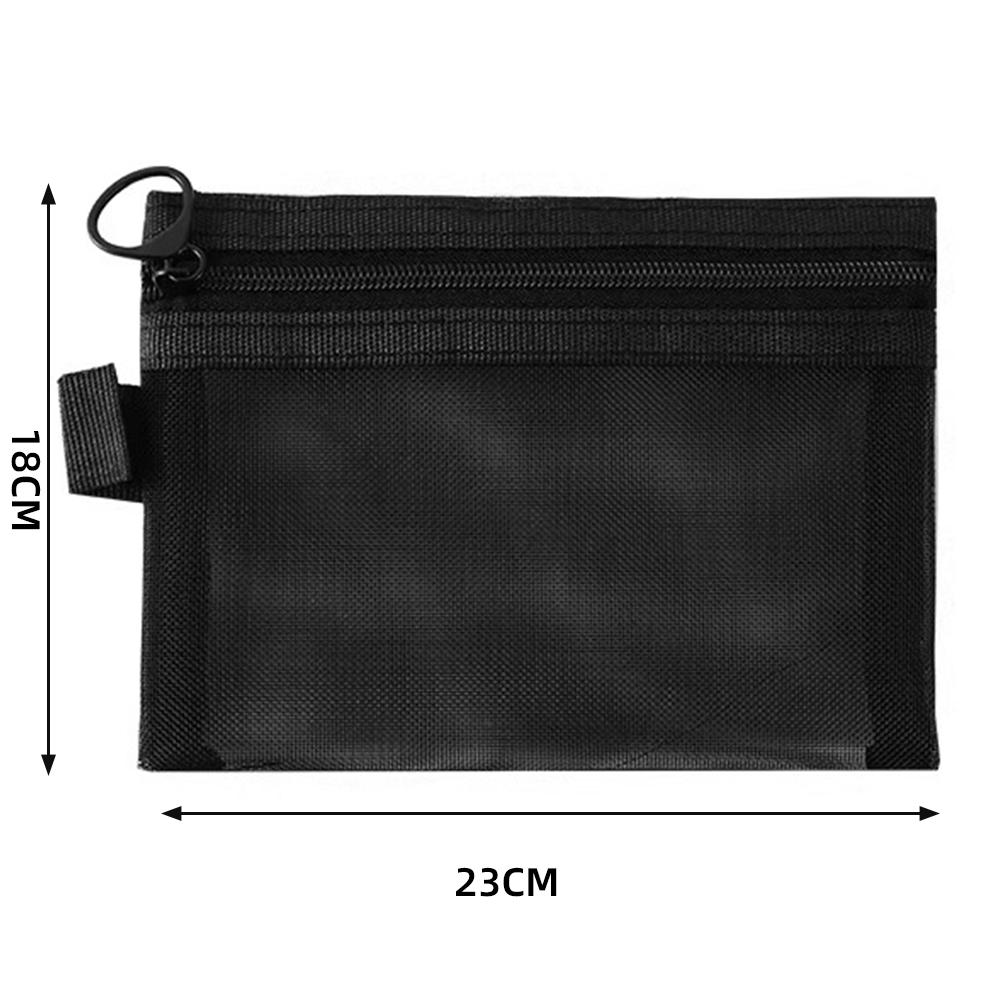 Mesh Clear Cosmetic Bags Square Zipper Bag Makeup Bag Pencil Cases Wash Pouch Portable Travel Toiletry Organizer Storage Pouch