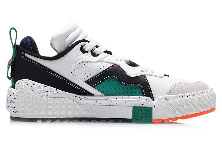 Li Ning 001 UNBLOCK Skateboard Shoes Women's Low Top White/Green AGCQ232-1